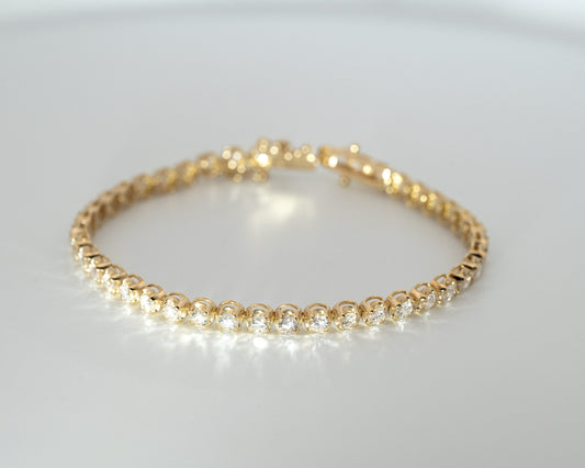 4.5 Carat Lab-Grown Diamond Bezel Tennis Bracelet