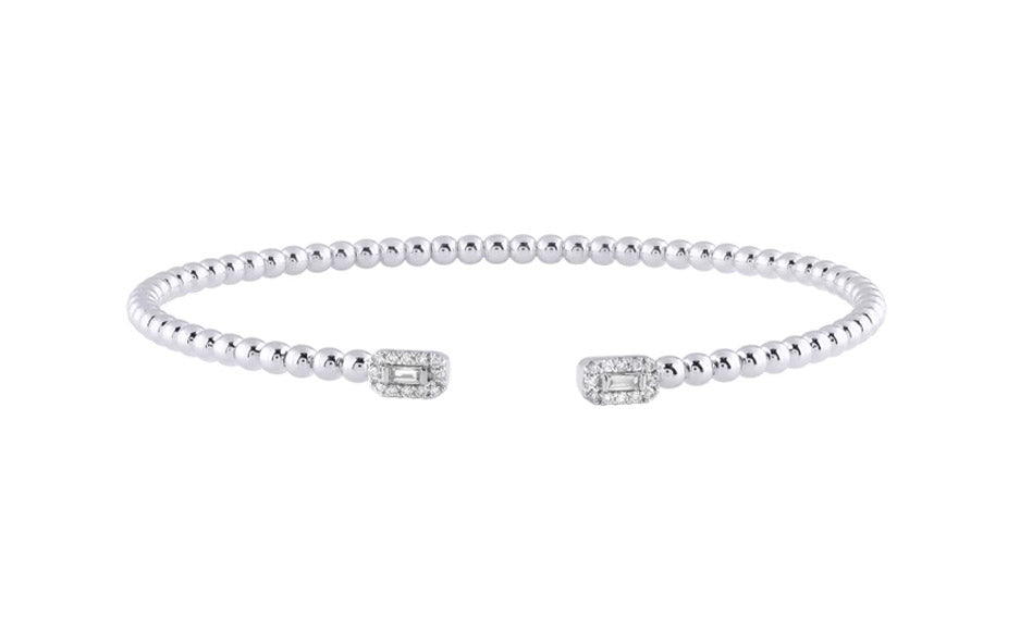1/6 ctw Natural Diamonds Flexi Bangle Bracelet