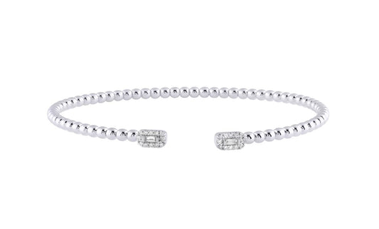 1/6 ctw Natural Diamonds Flexi Bangle Bracelet