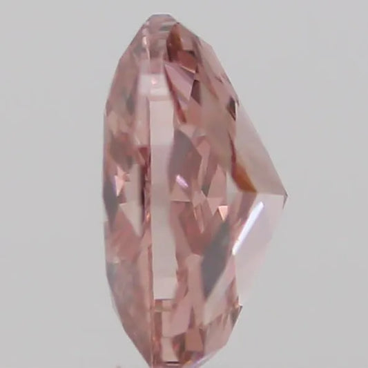 0.15ct Oval Natural Diamond (Colour Fancy Intense Orangey Pink, Clarity VS2, GIA Certified)