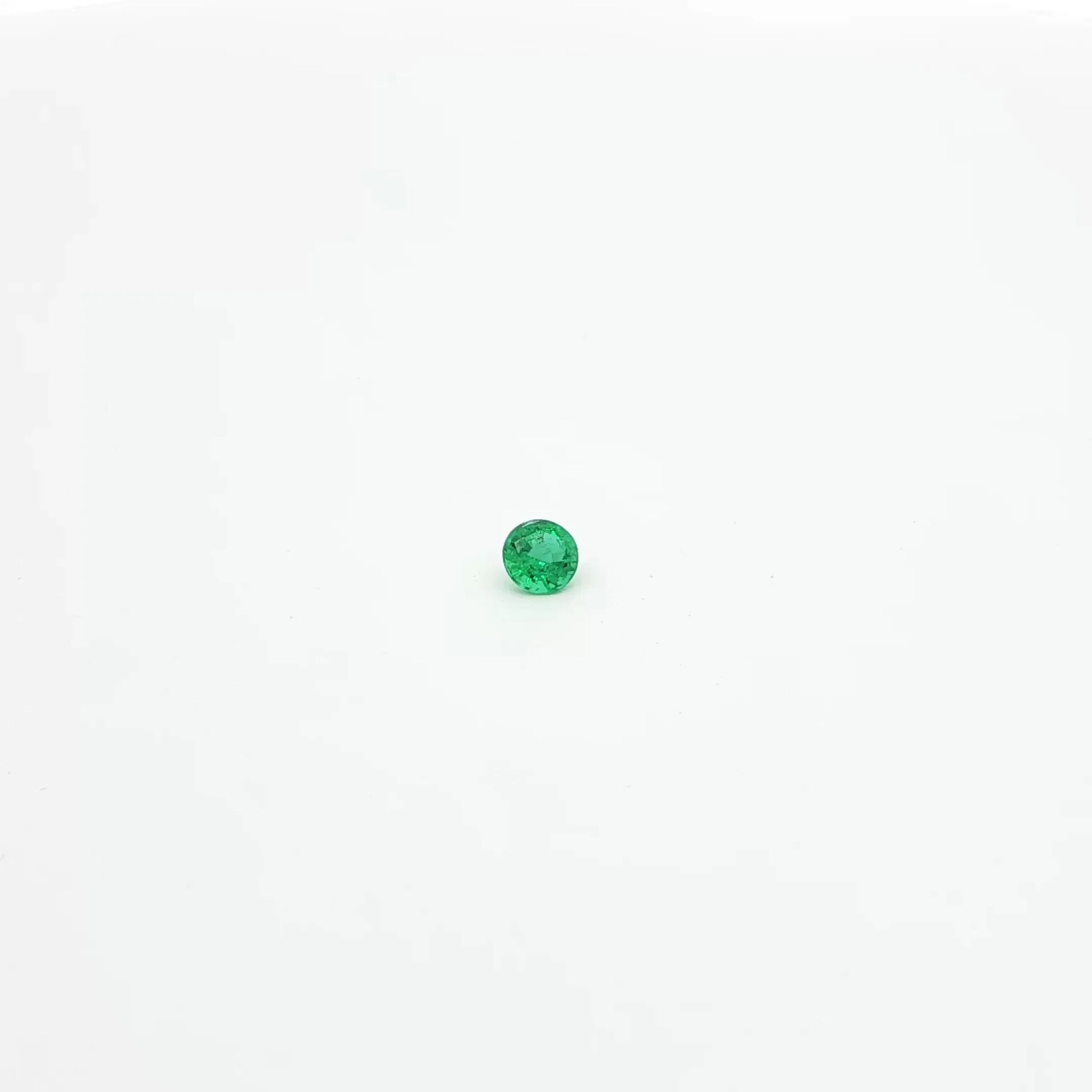 0.22ct Round Natural Emerald (Colour Green, Clarity Slightly Included, Cut Faceted)