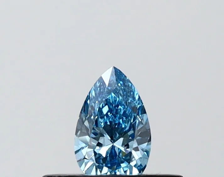 0.27ct Pear Lab Grown Diamond (Colour Fancy Vivid Blue, Clarity VS1, IGI Certified)