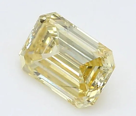 0.31ct Emerald Lab Grown Diamond (Colour Fancy Intense Yellow, Clarity VS1, IGI Certified)