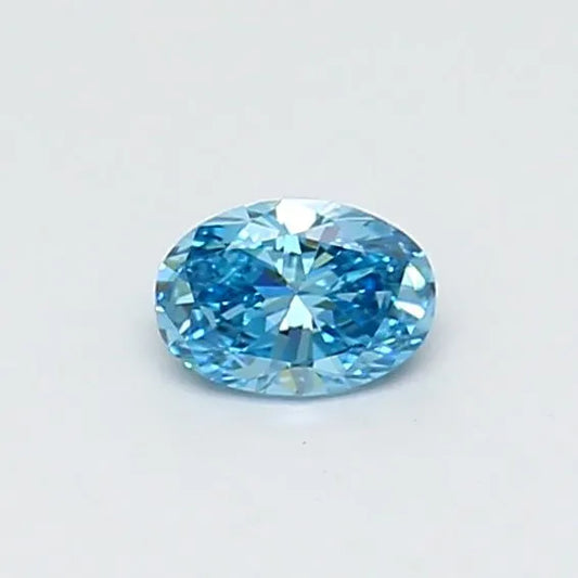 0.31ct Oval Lab Grown Diamond (Colour Fancy Vivid Blue, Clarity VVS2, IGI Certified)