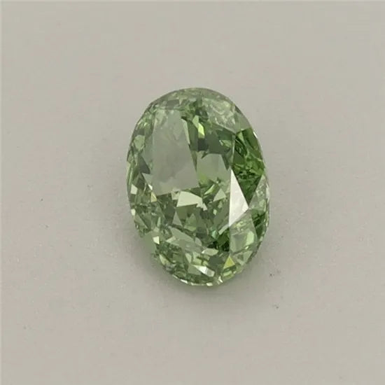 0.31ct Oval Lab Grown Diamond (Colour Fancy Vivid Green, Clarity VVS2, IGI Certified)