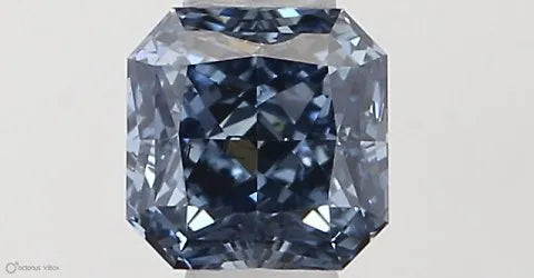 0.31ct Square radiant Lab Grown Diamond (Colour Fancy Vivid Blue, Clarity SI2, Cut VG, IGI Certified)