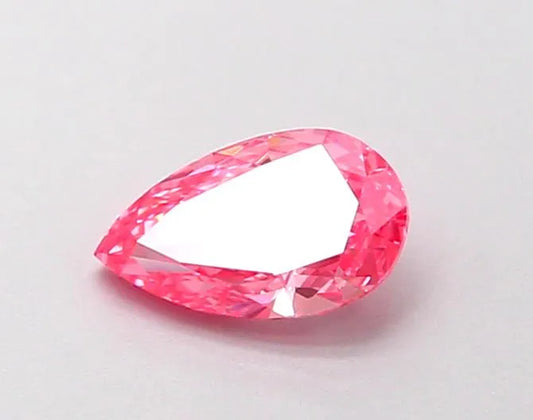 0.37ct Pear Lab Grown Diamond (Colour Fancy Vivid Pink, Clarity VVS2, IGI Certified)