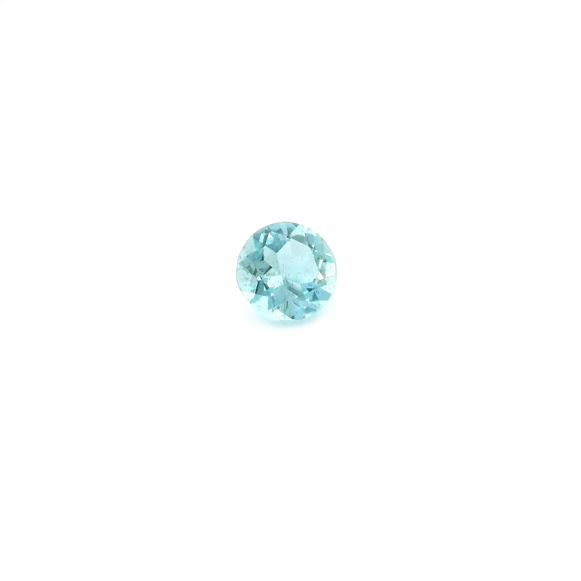 0.40ct Round Natural Aquamarine (Colour Blue, Clarity Slightly Included, Cut Faceted)