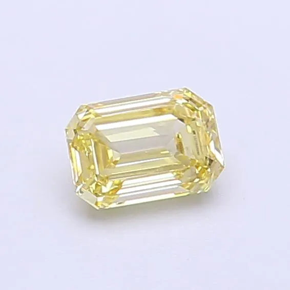 0.43ct Emerald Lab Grown Diamond (Colour Fancy Light Yellow, Clarity VVS2, IGI Certified)