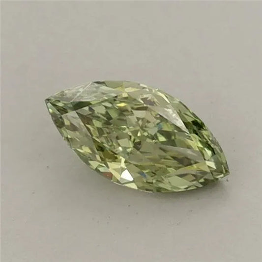 0.47ct Marquise Lab Grown Diamond (Colour Fancy Vivid Green, Clarity VS2, IGI Certified)