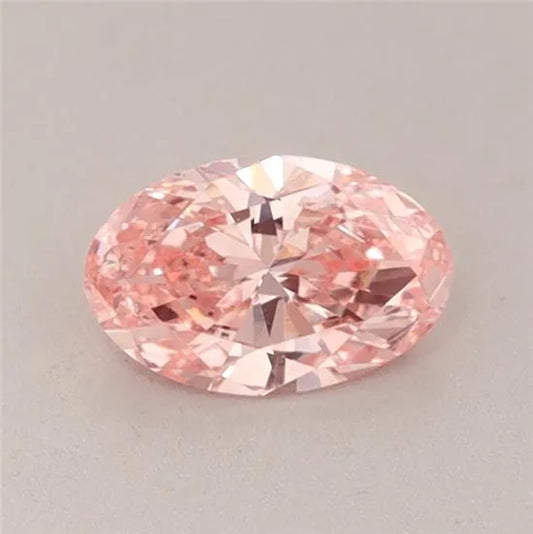 0.51ct Oval Lab Grown Diamond (Colour Fancy Vivid Pink, Clarity VS1, IGI Certified)