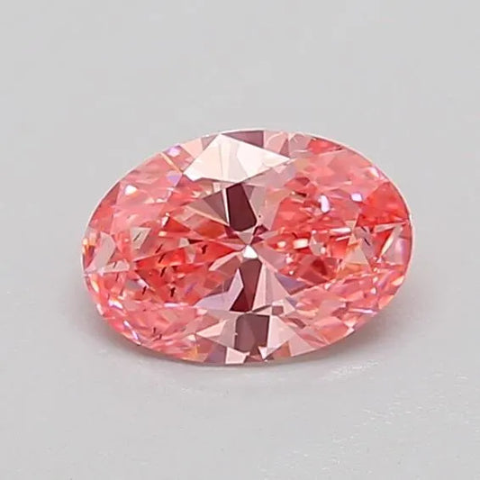 0.52ct Oval Lab Grown Diamond (Colour Fancy Vivid Pink, Clarity SI2, IGI Certified)