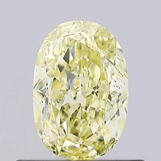 0.53ct Oval Lab Grown Diamond (Colour Fancy Yellow, Clarity VS2, IGI Certified)