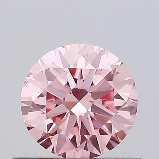 0.53ct Round Lab Grown Diamond (Colour Fancy Vivid Pink, Clarity VS1, Cut EX, IGI Certified)