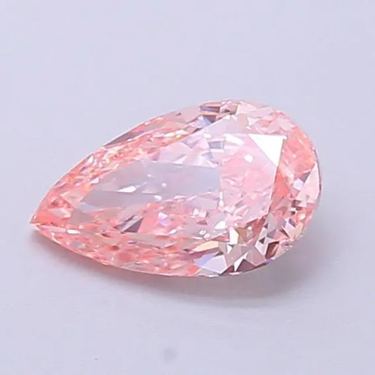 0.54ct Pear Lab Grown Diamond (Colour Fancy Vivid Pink, Clarity VVS2, IGI Certified)
