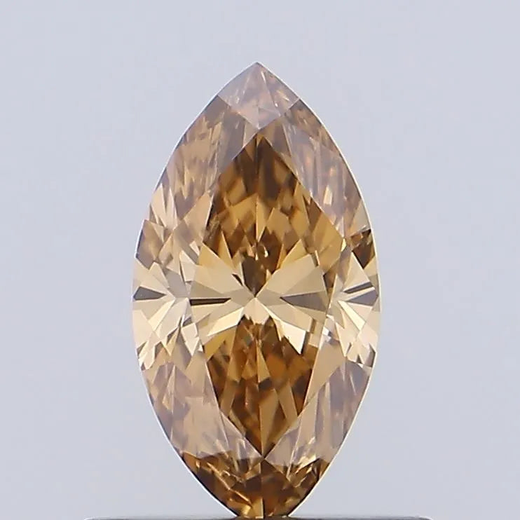 0.55ct Marquise Lab Grown Diamond (Colour Fancy Brown, Clarity VVS2, IGI Certified)