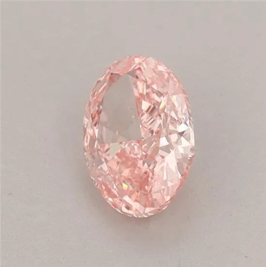 0.55ct Oval Lab Grown Diamond (Colour Fancy Vivid Pink, Clarity VVS2, IGI Certified)