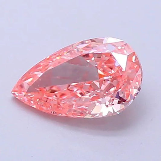 0.57ct Pear Lab Grown Diamond (Colour Fancy Vivid Pink, Clarity VVS2, IGI Certified)