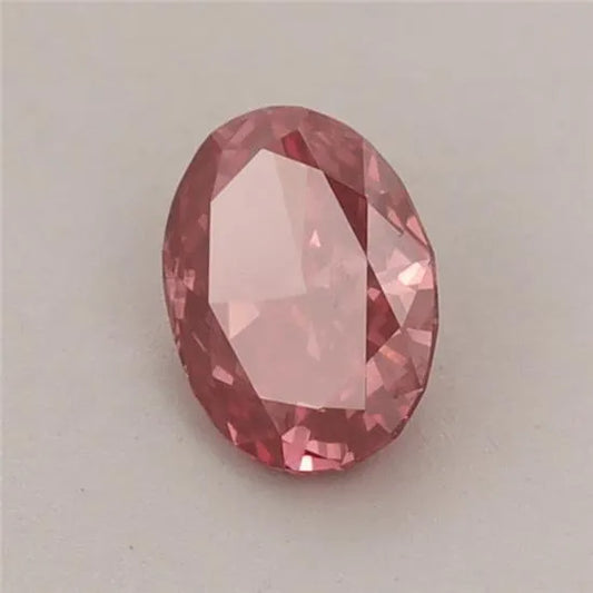 0.59ct Oval Lab Grown Diamond (Colour Fancy Vivid Pink, Clarity VVS2, IGI Certified)