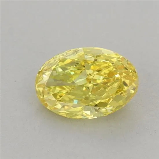 0.60ct Oval Lab Grown Diamond (Colour Fancy Vivid Yellow, Clarity VS1, IGI Certified)