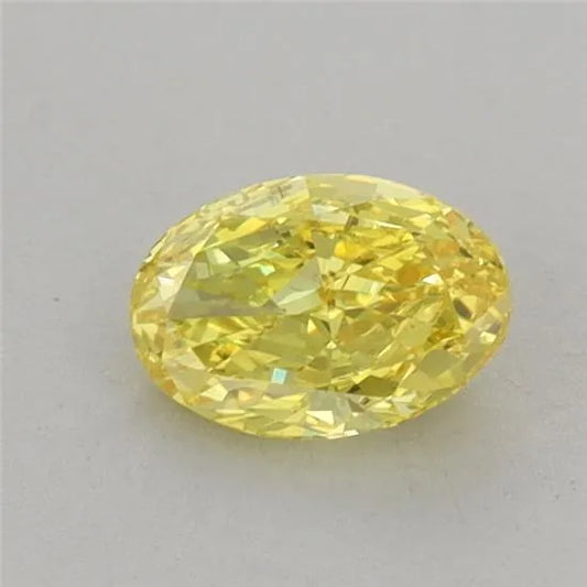 0.60ct Oval Lab Grown Diamond (Colour Fancy Vivid Yellow, Clarity VS1, IGI Certified)