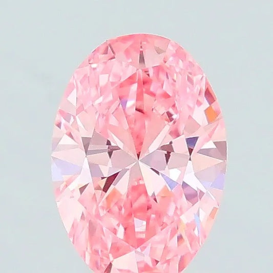 0.62ct Oval Lab Grown Diamond (Colour Fancy Vivid Pink, Clarity VVS2, IGI Certified)