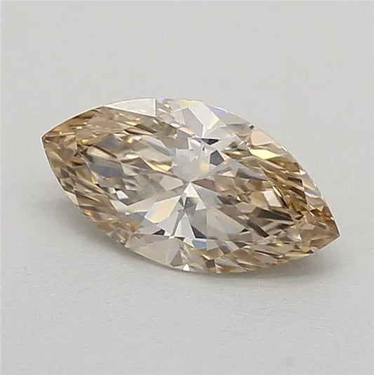 0.66ct Marquise Lab Grown Diamond (Colour Very Light Yellowish Brown, Clarity VVS2, IGI Certified)