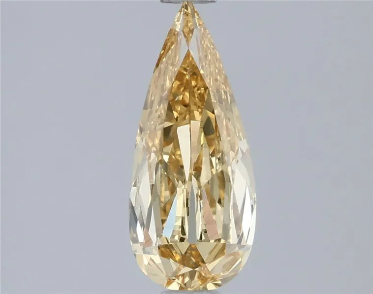 0.74ct Pear Lab Grown Diamond (Colour Fancy Intense Yellow, Clarity VS2, IGI Certified)