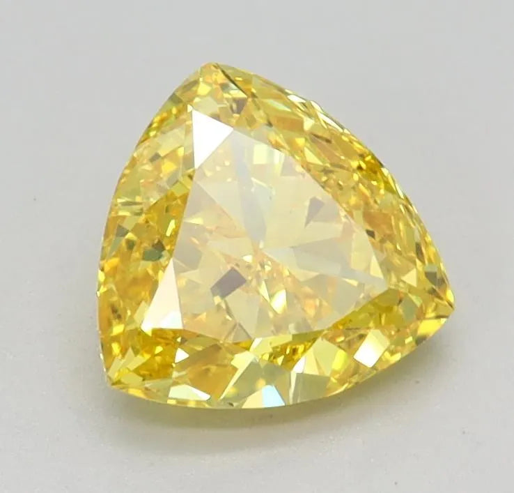 0.80ct Trilliant Lab Grown Diamond (Colour Fancy Vivid Yellow, Clarity VS1, IGI Certified)