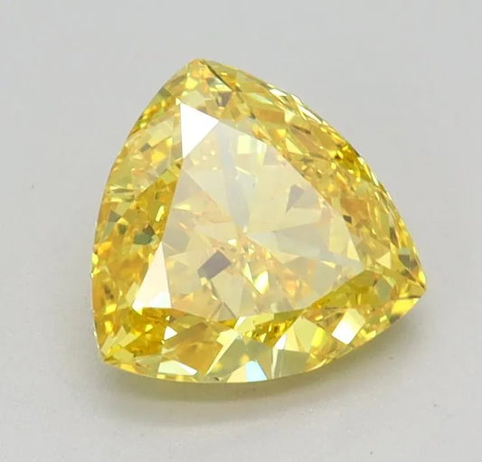 0.80ct Trilliant Lab Grown Diamond (Colour Fancy Vivid Yellow, Clarity VS1, IGI Certified)