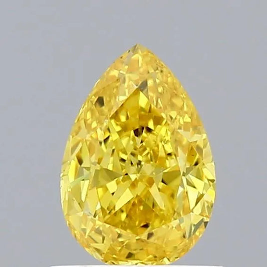 0.81ct Pear Lab Grown Diamond (Colour Fancy Vivid Yellow, Clarity VS2, IGI Certified)