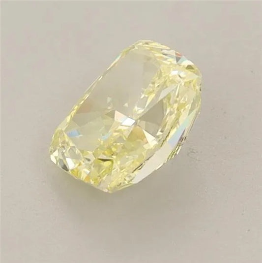 0.88ct Cushion brilliant Lab Grown Diamond (Colour Fancy Intense Yellow, Clarity VS1, IGI Certified)
