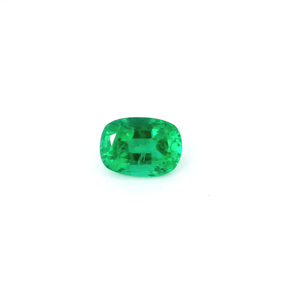 0.96ct Cushion Natural Emerald (Colour Green, Clarity Slightly Included, Cut Faceted)