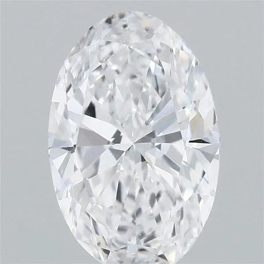 0.67ct Oval Lab Grown Diamond (Colour D, Clarity VVS2, IGI Certified)