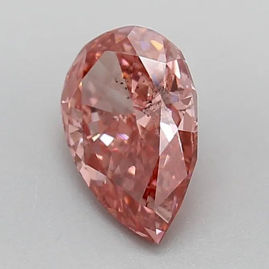 1.55ct Pear Lab Grown Diamond (Colour Fancy Vivid Pink, Clarity SI2, IGI Certified)