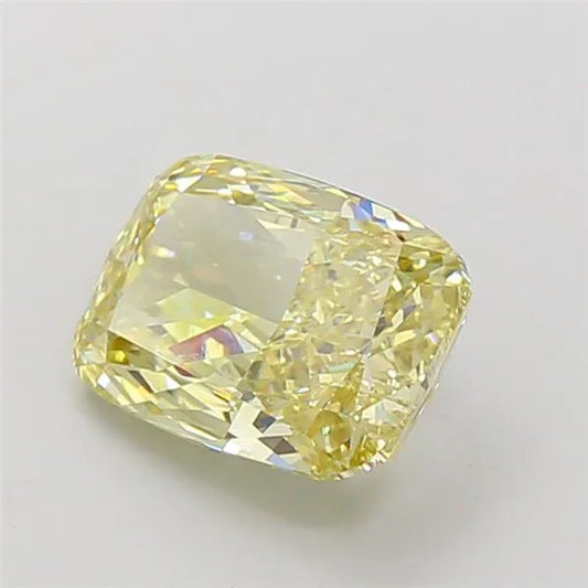 3.01ct Cushion modified Lab Grown Diamond (Colour Fancy Intense Yellow, Clarity VS1, IGI Certified)