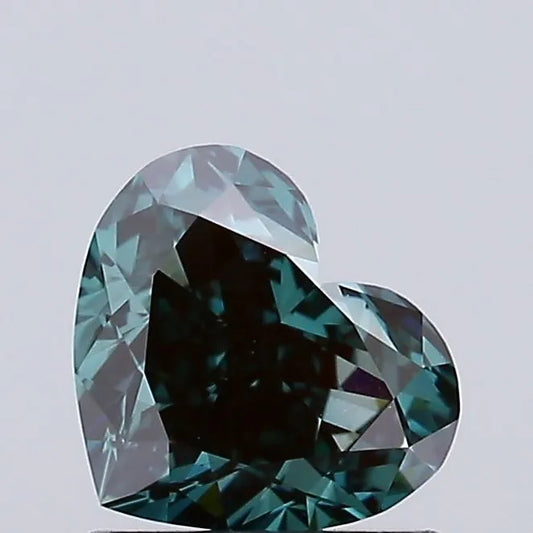 1.02ct Heart Lab Grown Diamond (Colour Fancy Deep Green, Clarity VS2, IGI Certified)