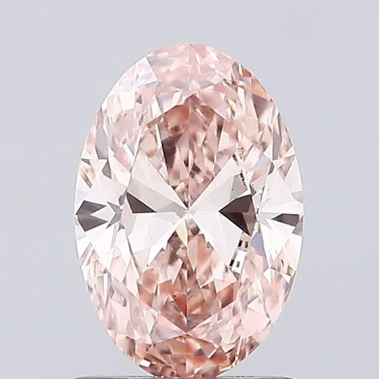 1.03ct Oval Lab Grown Diamond (Colour Fancy Intense Brownish Pink, Clarity VS2, IGI Certified)