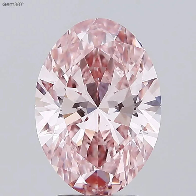 3.52ct Oval Lab Grown Diamond (Colour Fancy Vivid Pink, Clarity VS1, IGI Certified)