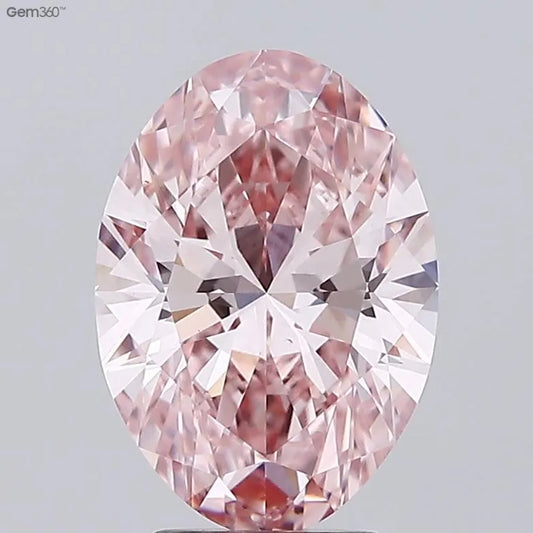 3.52ct Oval Lab Grown Diamond (Colour Fancy Vivid Pink, Clarity VS1, IGI Certified)