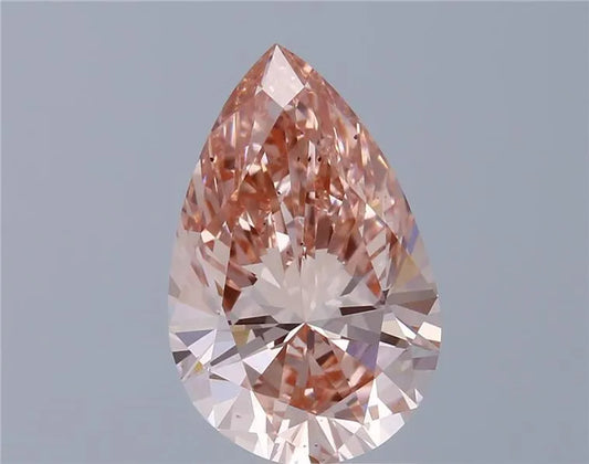 2.34ct Pear Lab Grown Diamond (Colour Fancy Vivid Pink, Clarity VS2, IGI Certified)