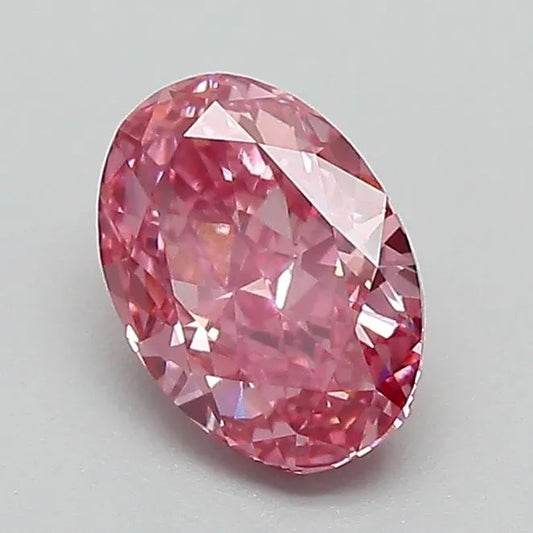 1.01ct Oval Lab Grown Diamond (Colour Fancy Vivid Pink, Clarity VS1, IGI Certified)