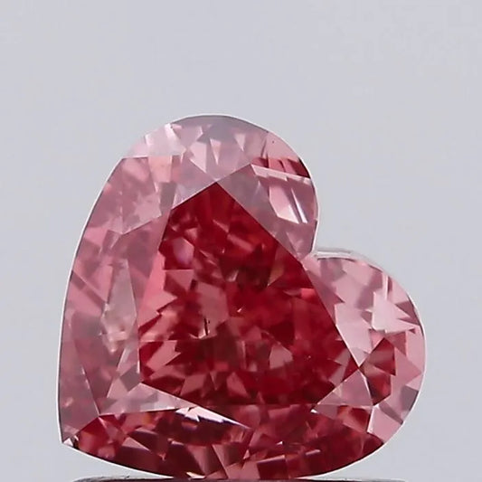 1.02ct Heart Lab Grown Diamond (Colour Fancy Vivid Pink, Clarity VS2, IGI Certified)