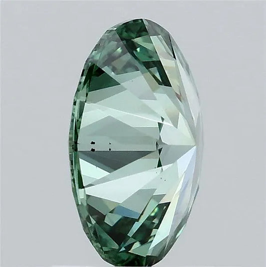 1.51ct Oval Lab Grown Diamond (Colour Fancy Vivid Green, Clarity VS2, IGI Certified)