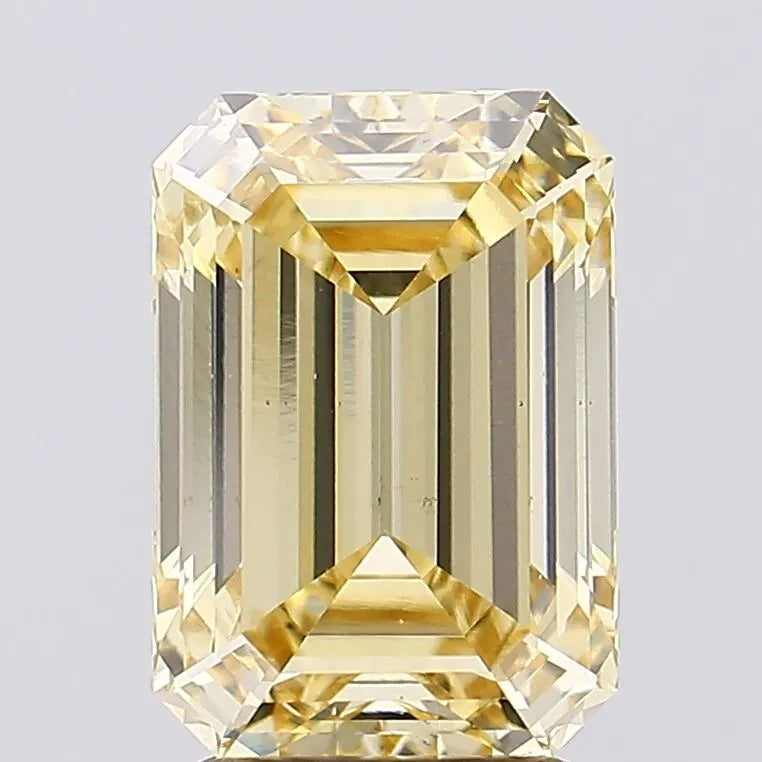 3.02ct Emerald Lab Grown Diamond (Colour Fancy Yellow, Clarity VS2, IGI Certified)