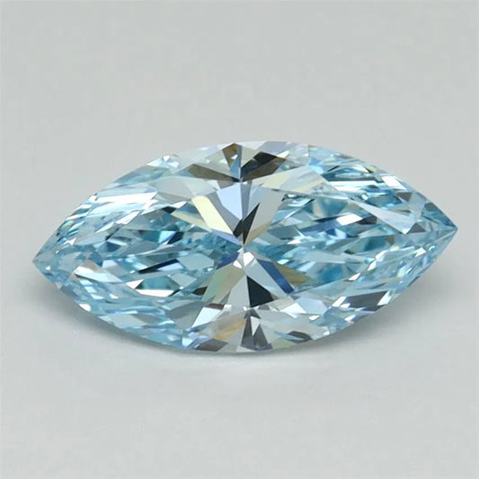 1.00ct Marquise Lab Grown Diamond (Colour Fancy Vivid Blue, Clarity VS2, IGI Certified)