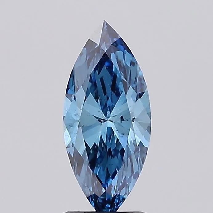 1.00ct Marquise Lab Grown Diamond (Colour Fancy Vivid Blue, Clarity VS2, IGI Certified)