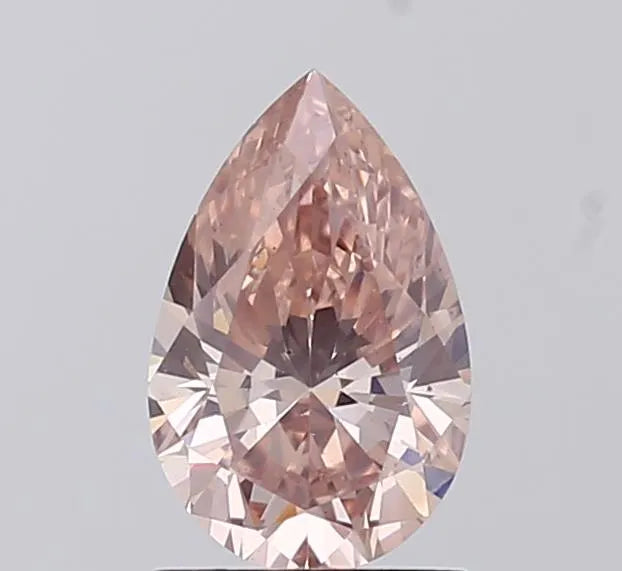 1.00ct Pear Lab Grown Diamond (Colour Fancy Pinkish Brown, Clarity VS2, IGI Certified)