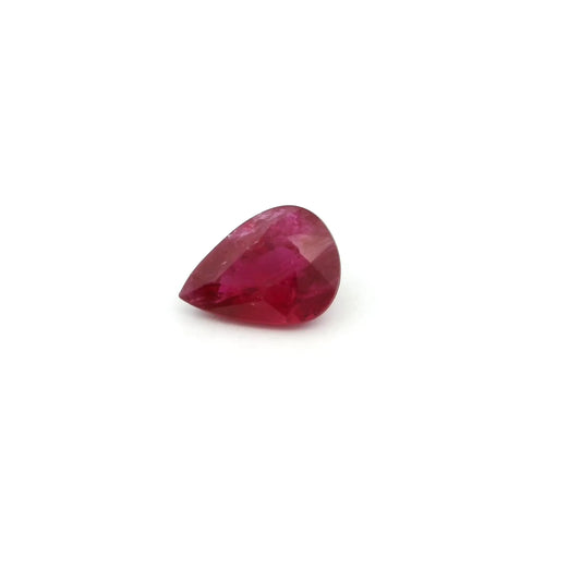 1.00ct Pear Natural Ruby (Colour Red, Clarity Slightly Included, Cut Faceted)