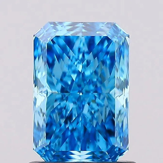 1.01ct Radiant Lab Grown Diamond (Colour Fancy Vivid Blue, Clarity VVS2, IGI Certified)